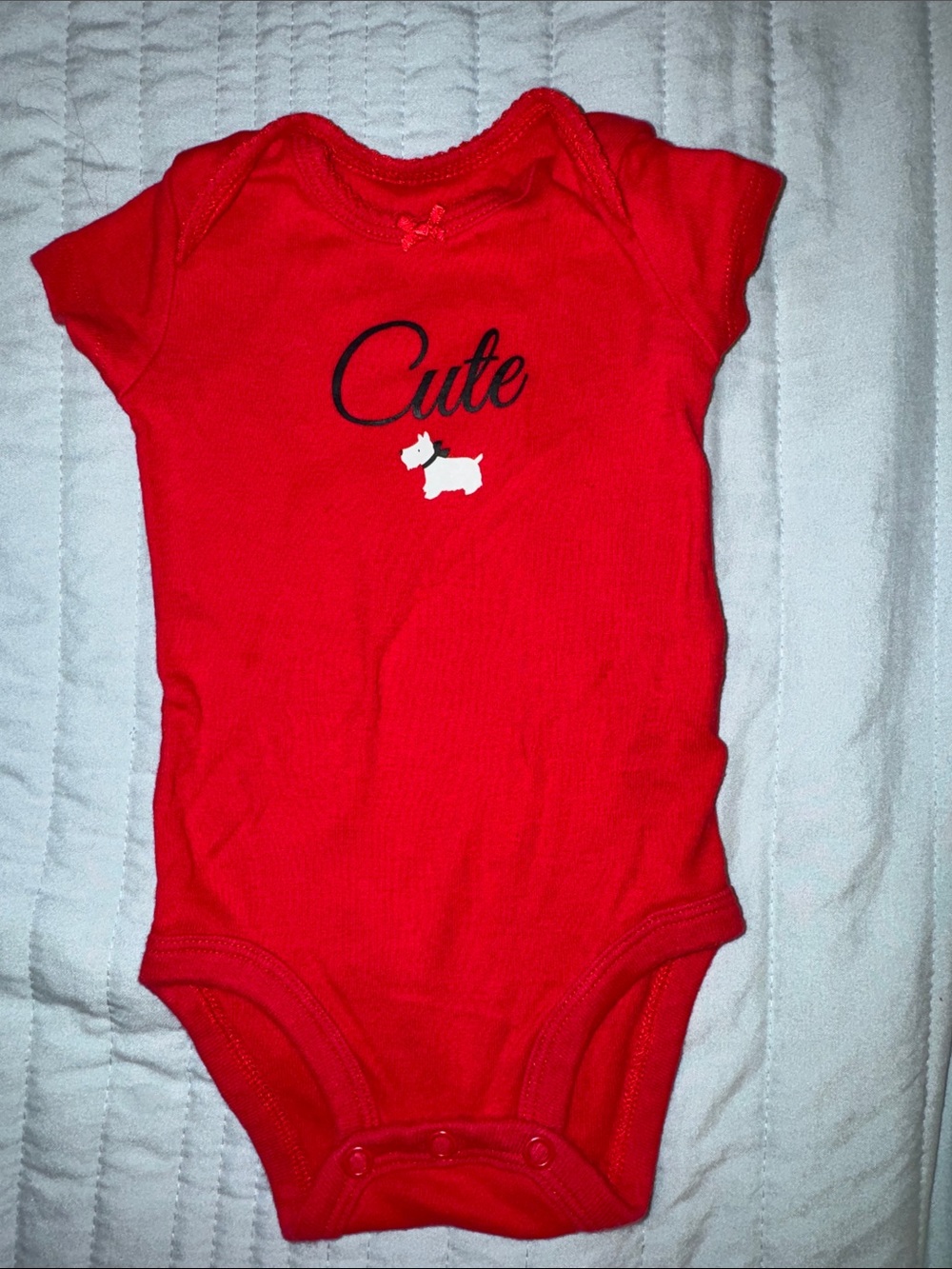 Cute with Westie Red Onesie